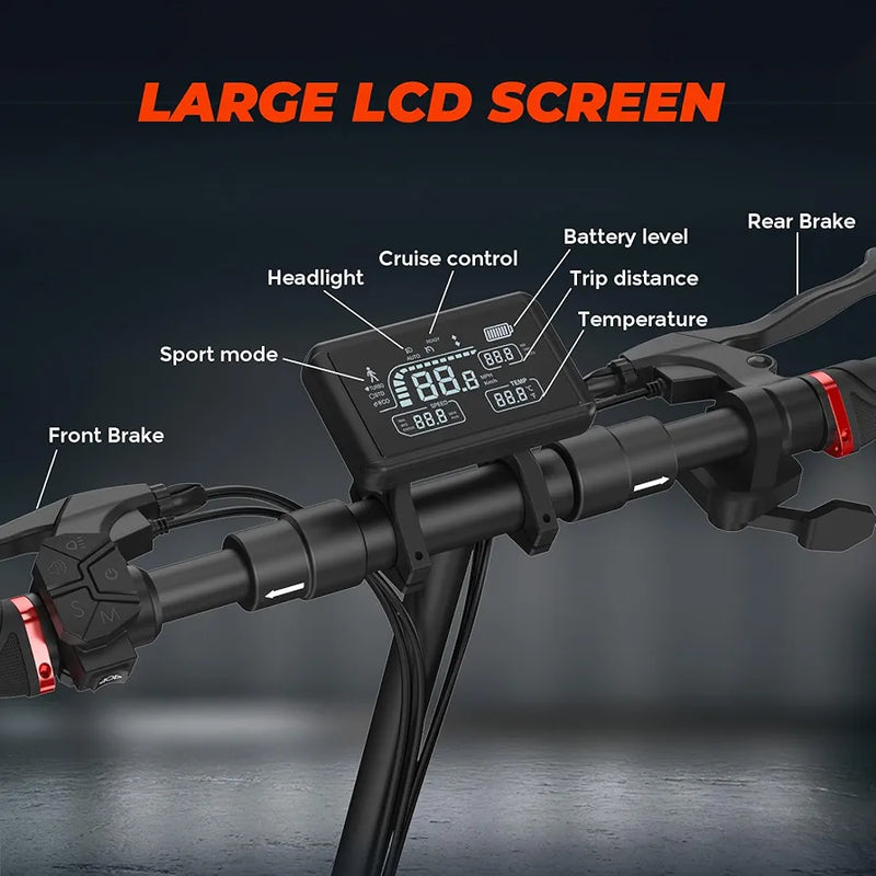 iScooter iX3 Electric Scooters Adult, 10" Pneumatic Off-road Fast Electric Scooter with Lock, APP Control, 40KM Range, 3 Speed Modes, 4 Shock Absorbers, Fast Charging, Foldable E Scooter